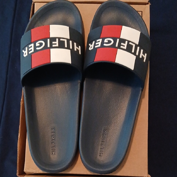 Tommy Hilfiger Other - Tommy Hilfiger Blue Slides with Logo